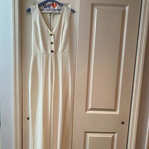 Brand New Alice + Olivia White Lace Back Jumpsuit